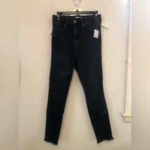 Free people charcoal black cutoff jeans, NWT, size 29